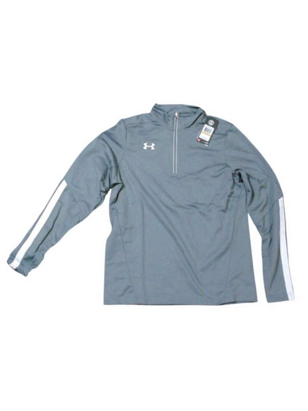 Under Armour Mens Gray 1/4 Zip Pullover Long Sleeve SMP With Tags